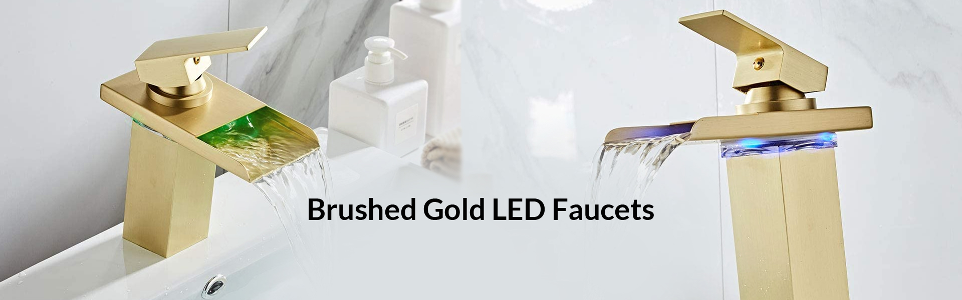 Brushed Gold LED Faucets